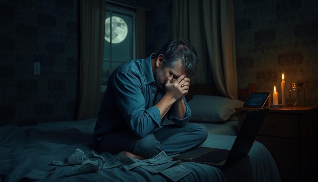 Bài 2: Giải đáp thắc mắc về affiliate marketing 4 middle aged man despair bedroom night
