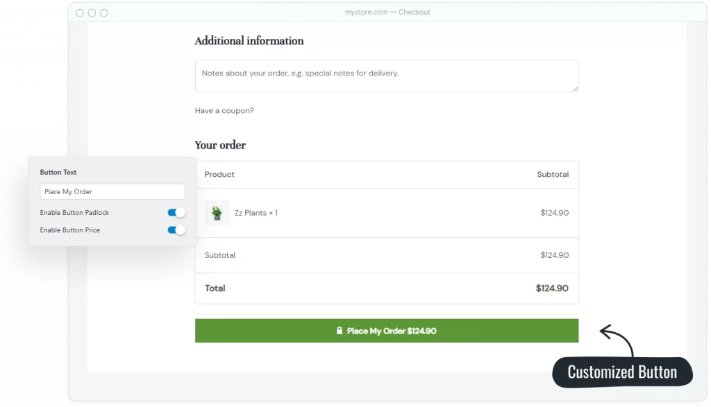 customize your payment button