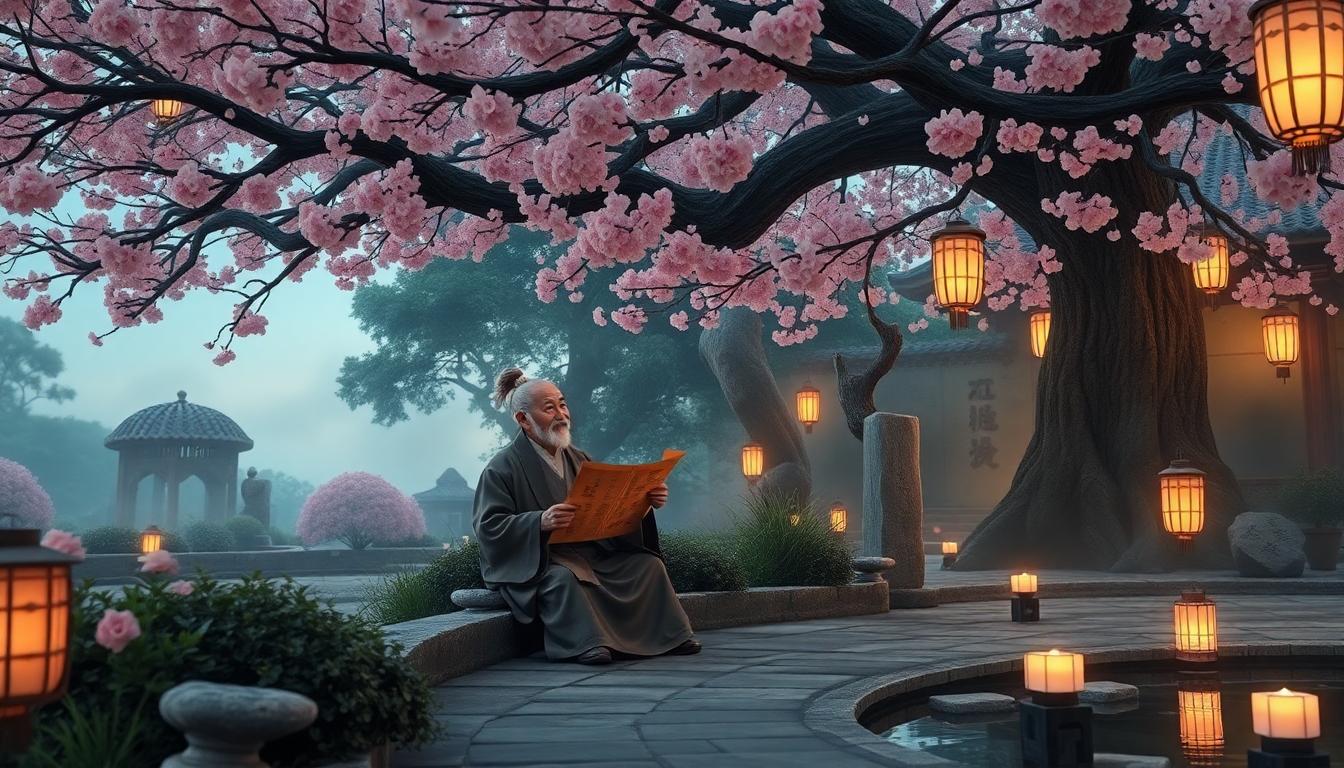 ancient cherry blossom scholar destiny