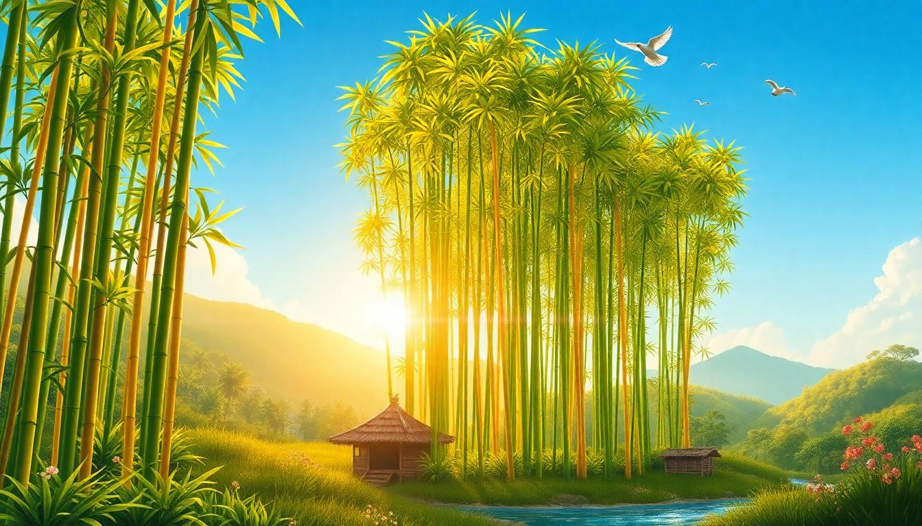 vibrant bamboo grove vietnam nature