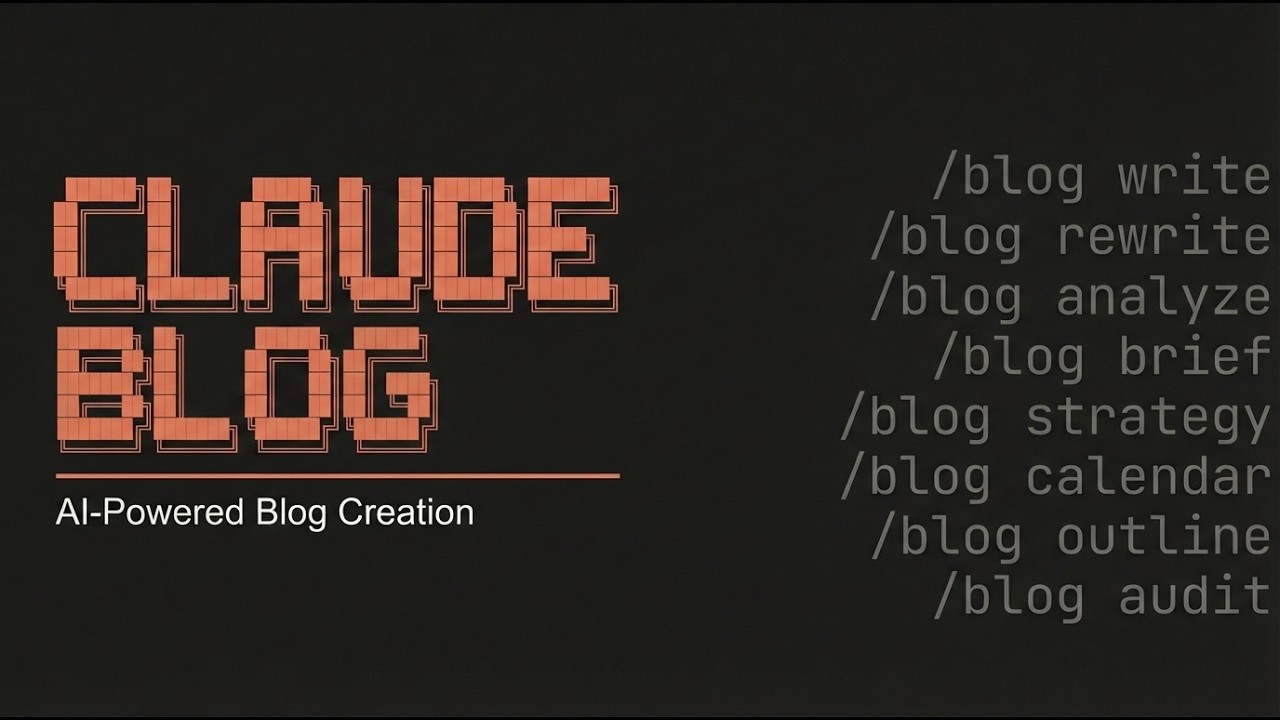 Công cụ viết Blog cực mạnh từ Claude - Thay thế luôn nghề viết blog 6 Free AI blog writer: Claude Code just replaced your blog writer
